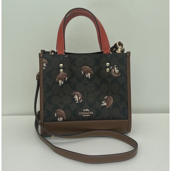 Coach Dempsey Tote 22 Signature Canvas With Hedgehog Print Monogram CC769 NWOT - Picture 1 of 15